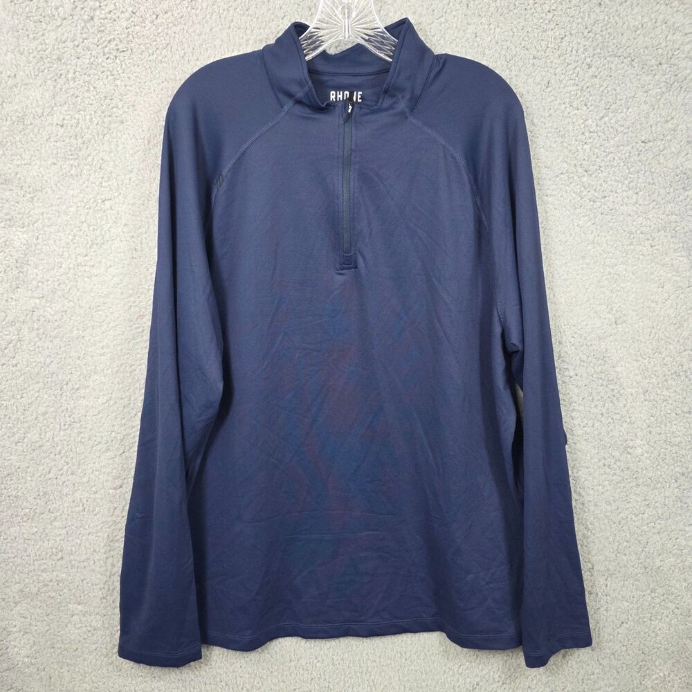 Rhone Pullover Men's Blue Quarter Zip Performance Stretch Active Golf Size XL